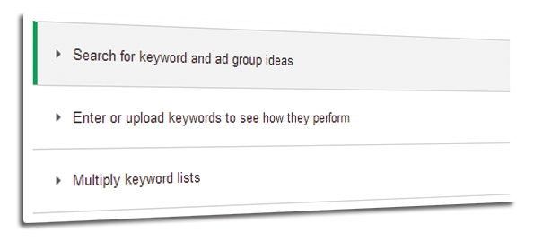 Search for Keyword and Ad Group Ideas Search for Keyword and Ad Group Ideas