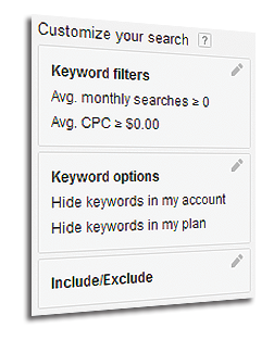 Keyword Filters and Options Keyword Filters and Options
