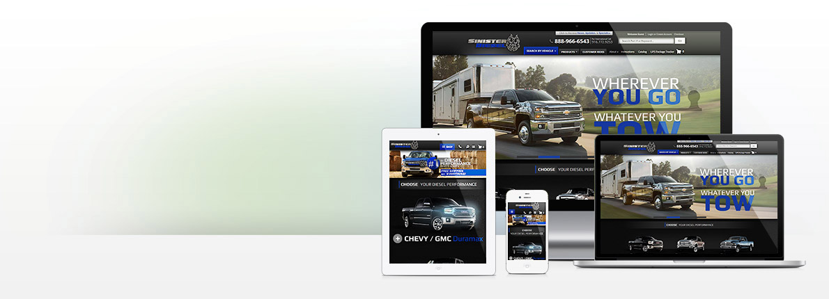 Examples of aspects of sites created by Web Shop Manager